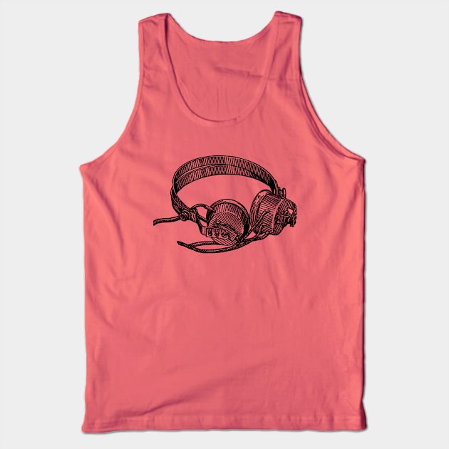 Vintage headphones Tank Top by Museum